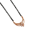 Rose Gold Crescent Flower Station Mangalsutra