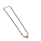 Rose Gold Crescent Flower Station Mangalsutra