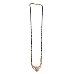 Rose Gold Crescent Flower Station Mangalsutra