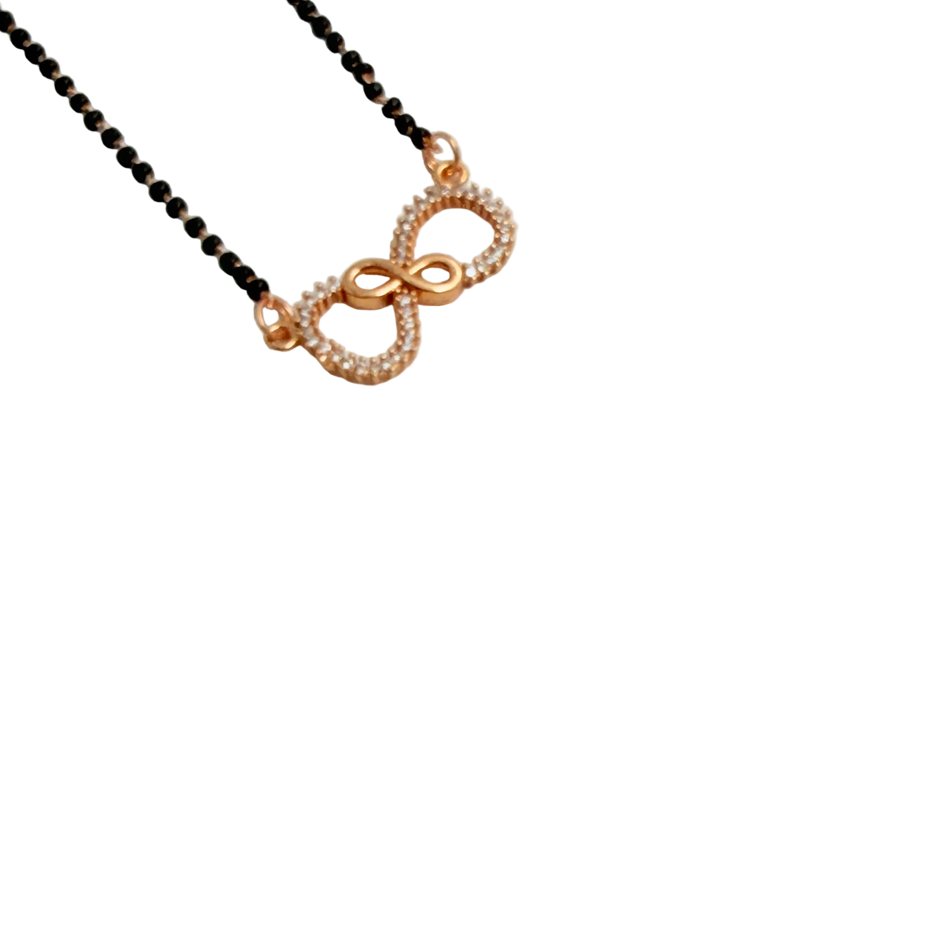 Rose Gold Pave Infinity Loop Mangalsutra