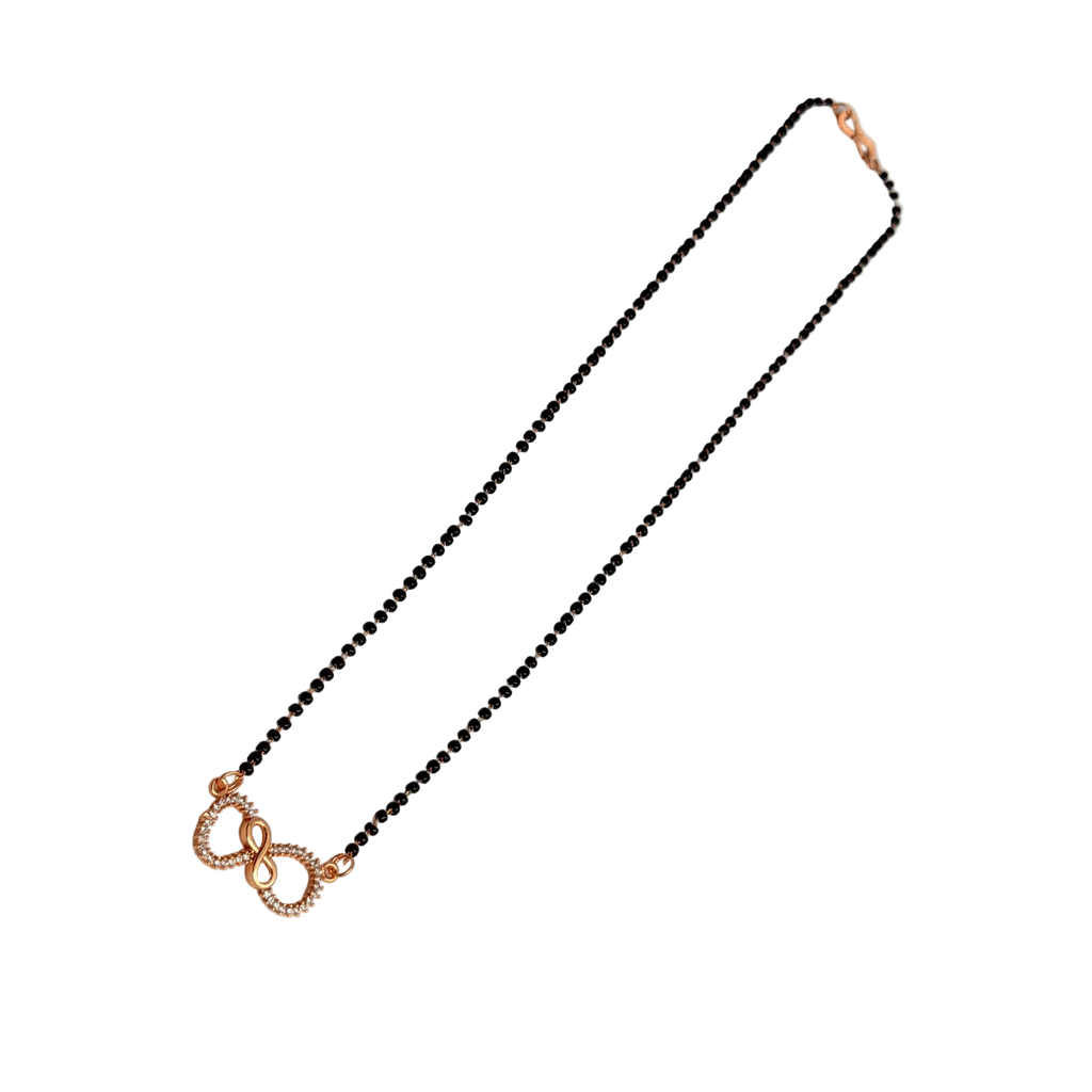 Rose Gold Pave Infinity Loop Mangalsutra