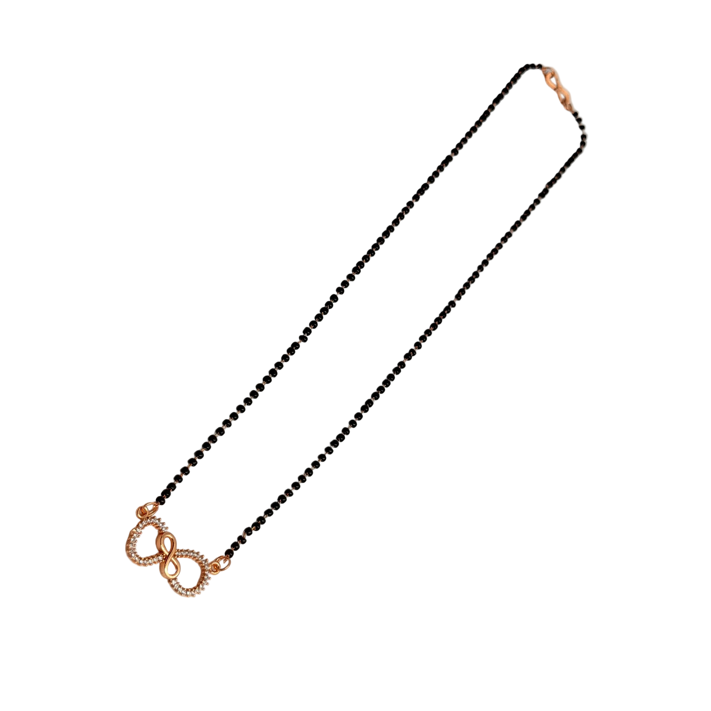 Rose Gold Pave Infinity Loop Mangalsutra