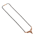 Rose Gold Swirling Crossover Ribbon Mangalsutra