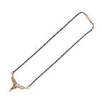 Rose Gold Swirling Crossover Ribbon Mangalsutra