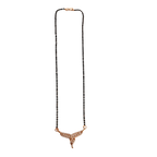 Rose Gold Swirling Crossover Ribbon Mangalsutra