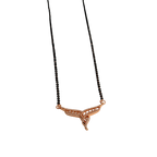Rose Gold Swirling Crossover Ribbon Mangalsutra