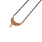 Rose Gold Crescent Filigree Teardrop Mangalsutra