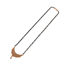 Rose Gold Crescent Filigree Teardrop Mangalsutra