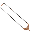 Rose Gold Crescent Filigree Teardrop Mangalsutra