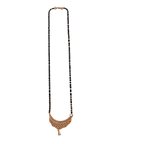 Rose Gold Crescent Filigree Teardrop Mangalsutra