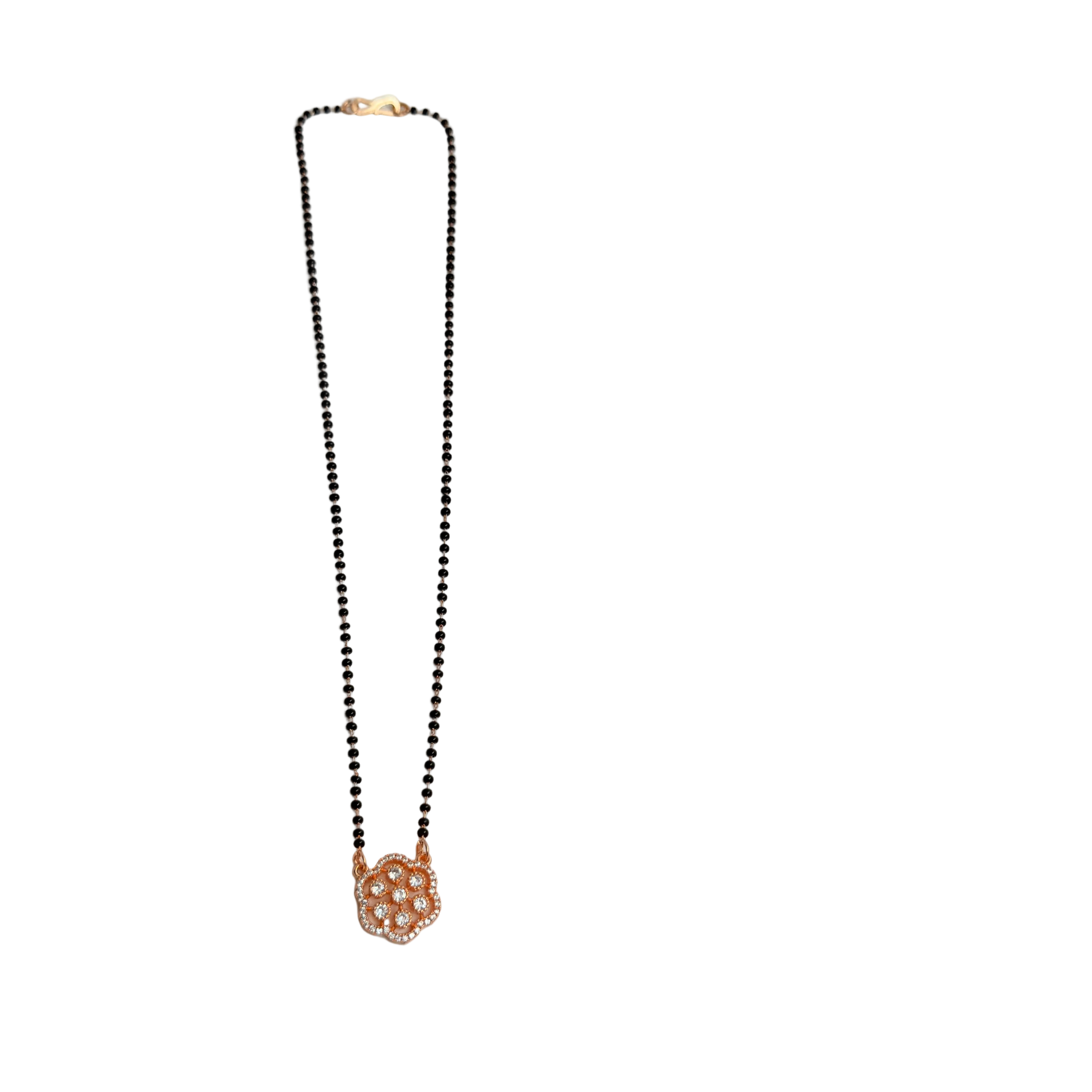 Rose Gold Flower Mandala Cluster Mangalsutra