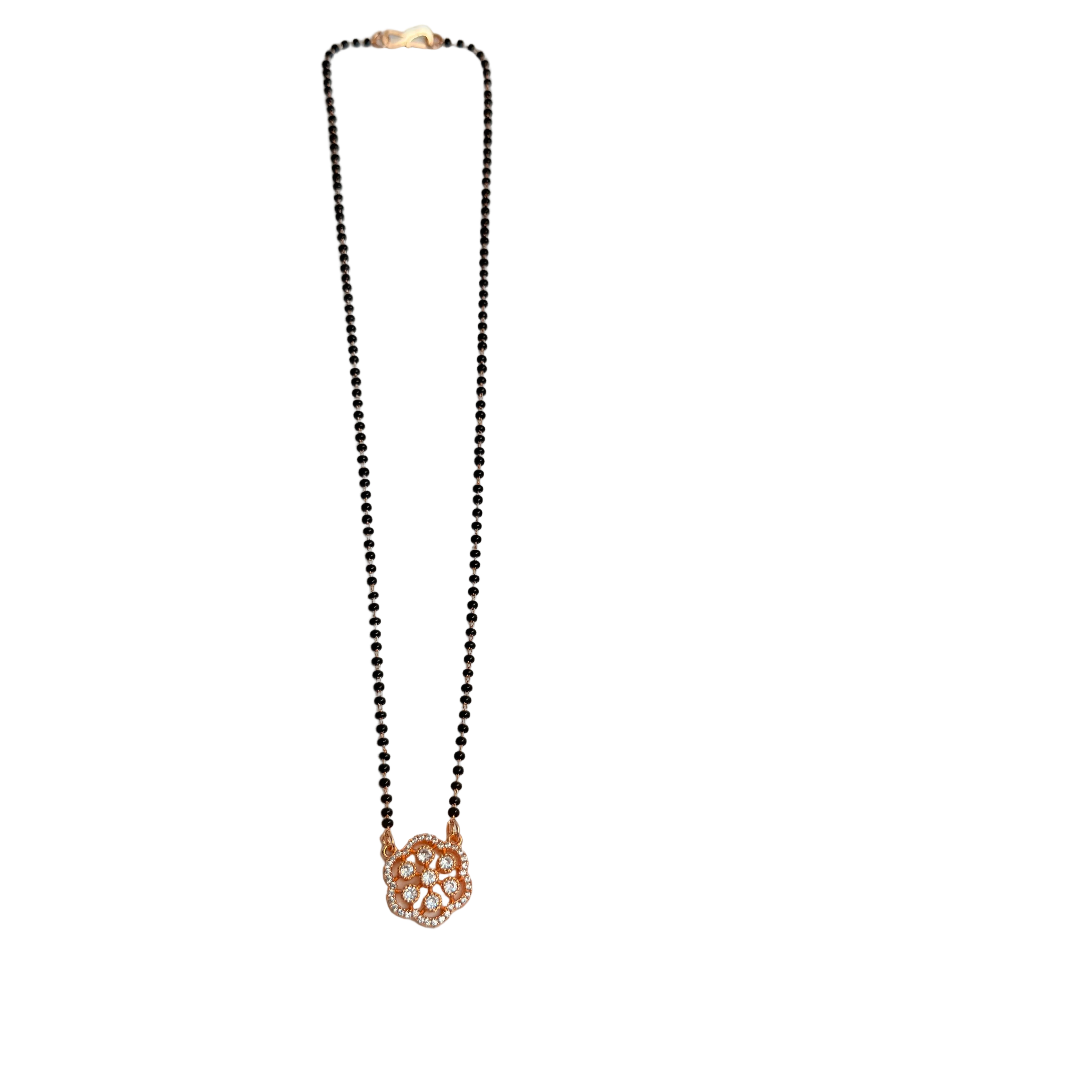 Rose Gold Flower Mandala Cluster Mangalsutra