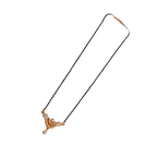 Rose Gold Fan Shaped Floral Drop Mangalsutra