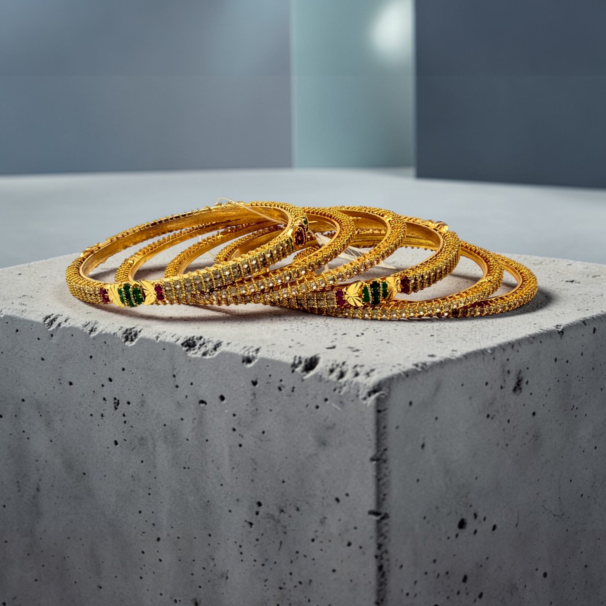 Laksmi 6 piece Gold Bangles