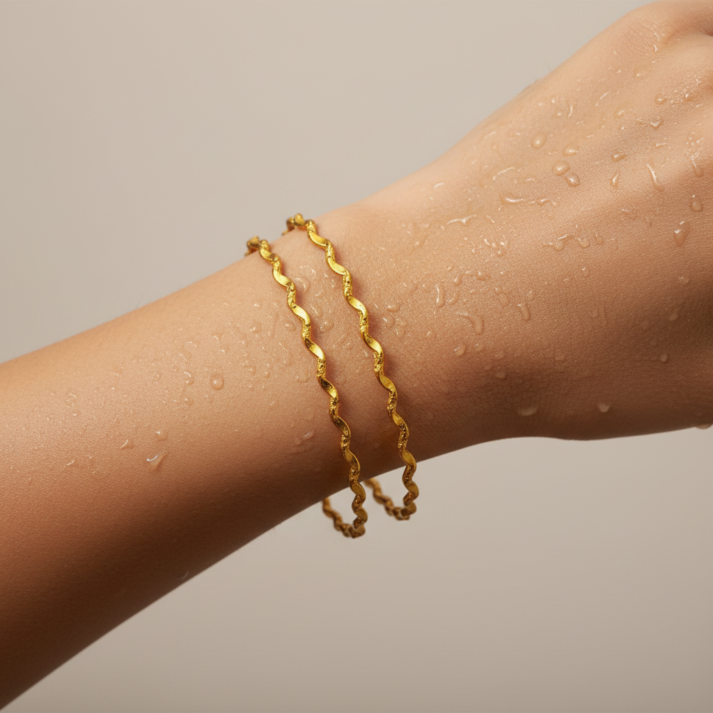 18K Gold Plated Simple Bangles