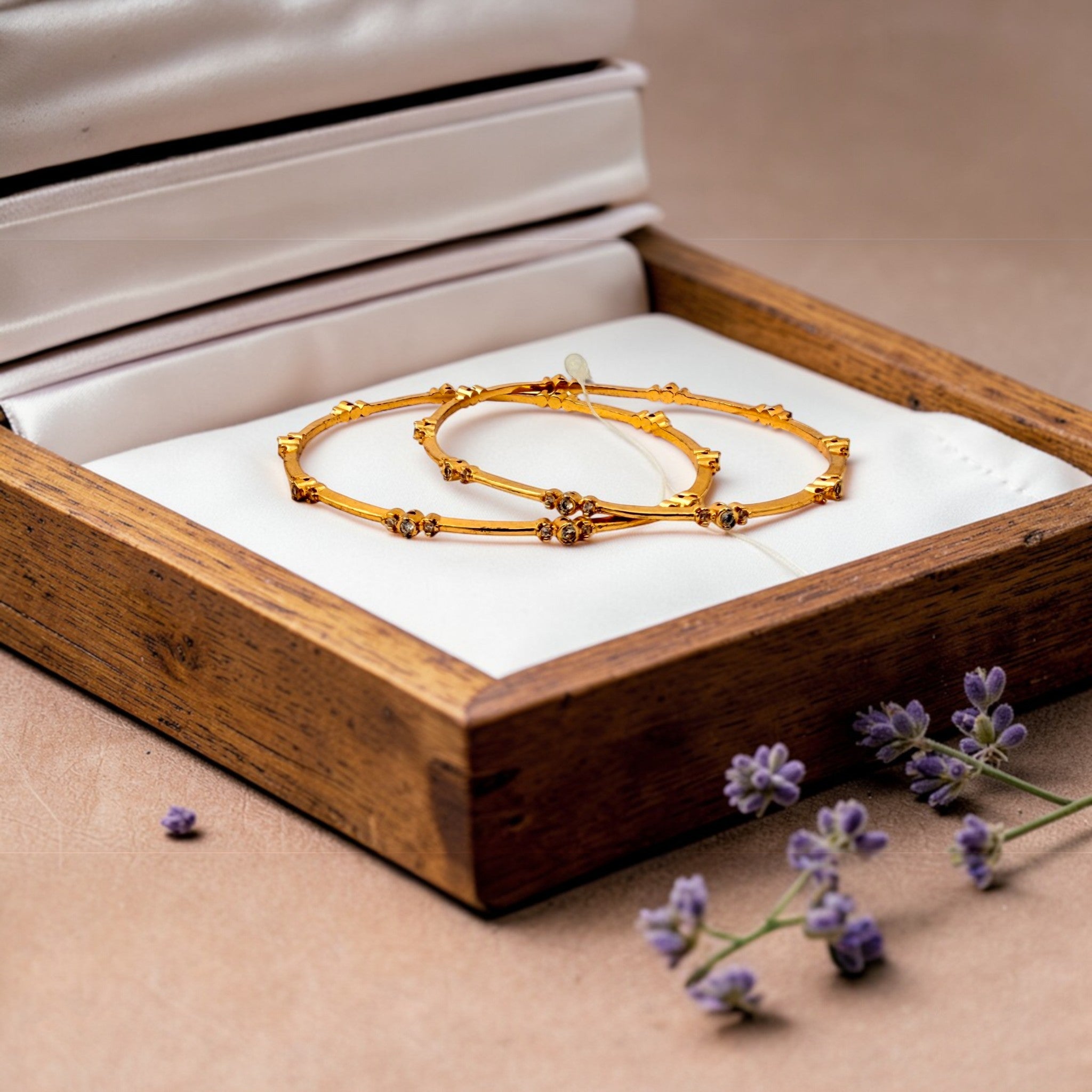 💎"Cyndi Stone" Rose Gold Bangle Set💎