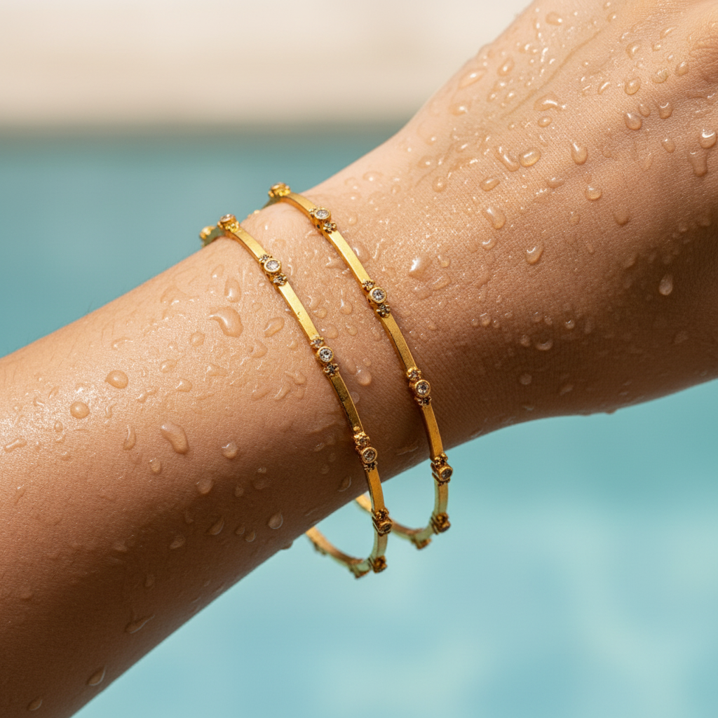 💎"Cyndi Stone" Rose Gold Bangle Set💎