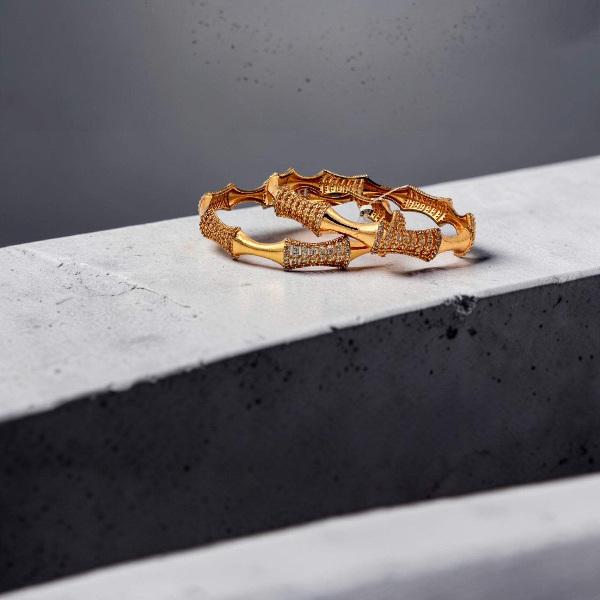 💎"Lydia Stone" Rose Gold Bangle Set💎