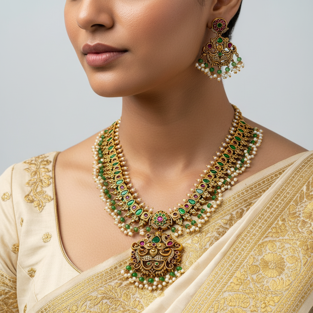 Kamal Jadau Kundan Necklace Set