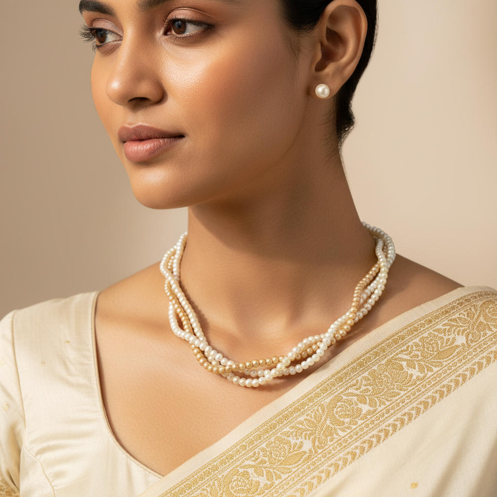 Nautica Pearl Necklace Set