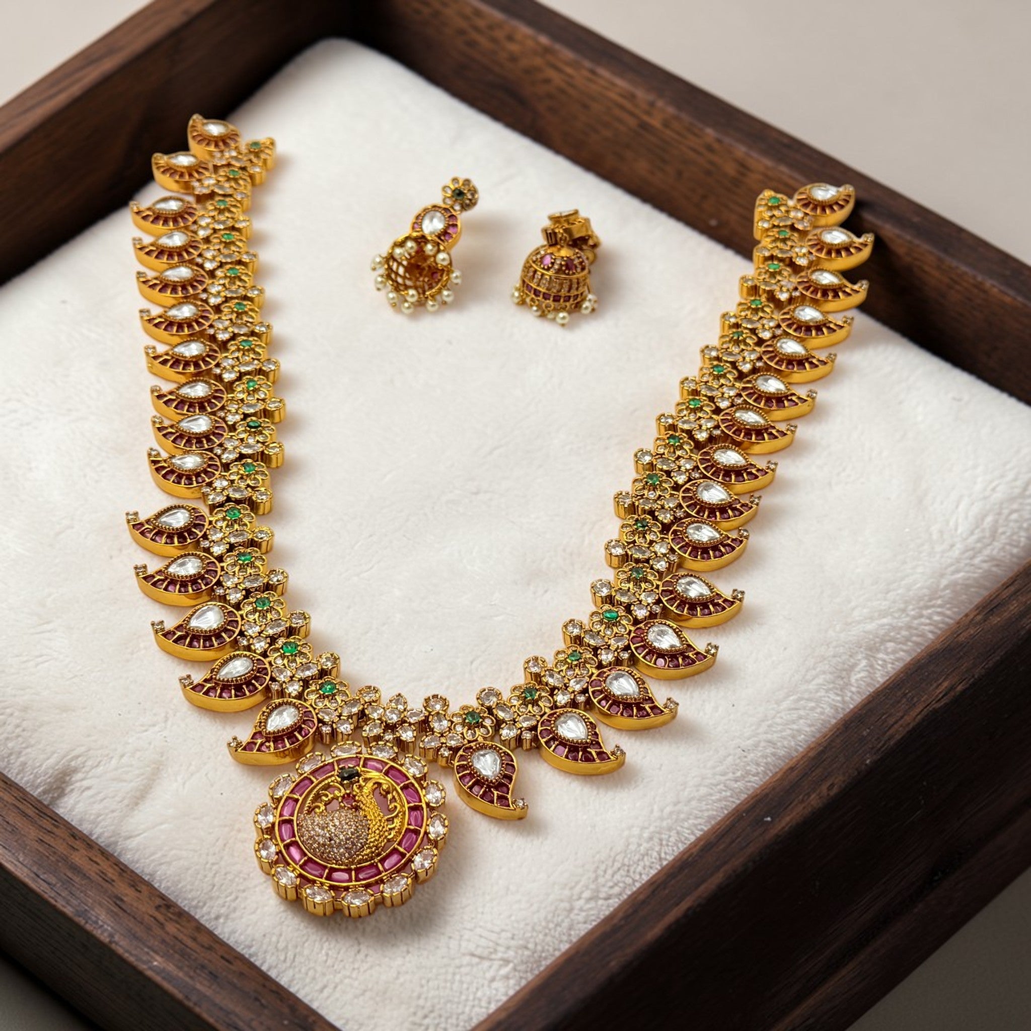 Mayur Jadau Kundan Necklace Set