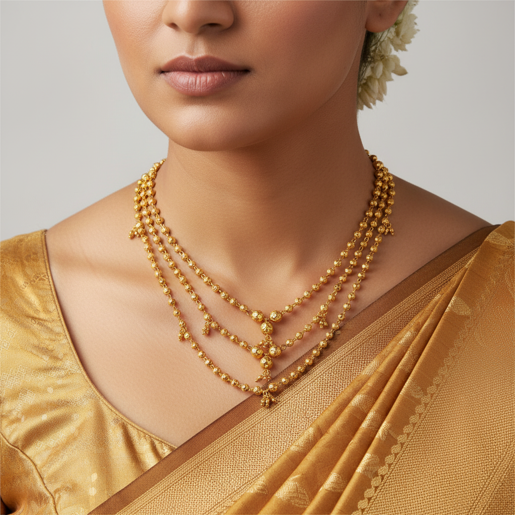 💗 "Tri Lari Bindu" Gold Necklace 💗