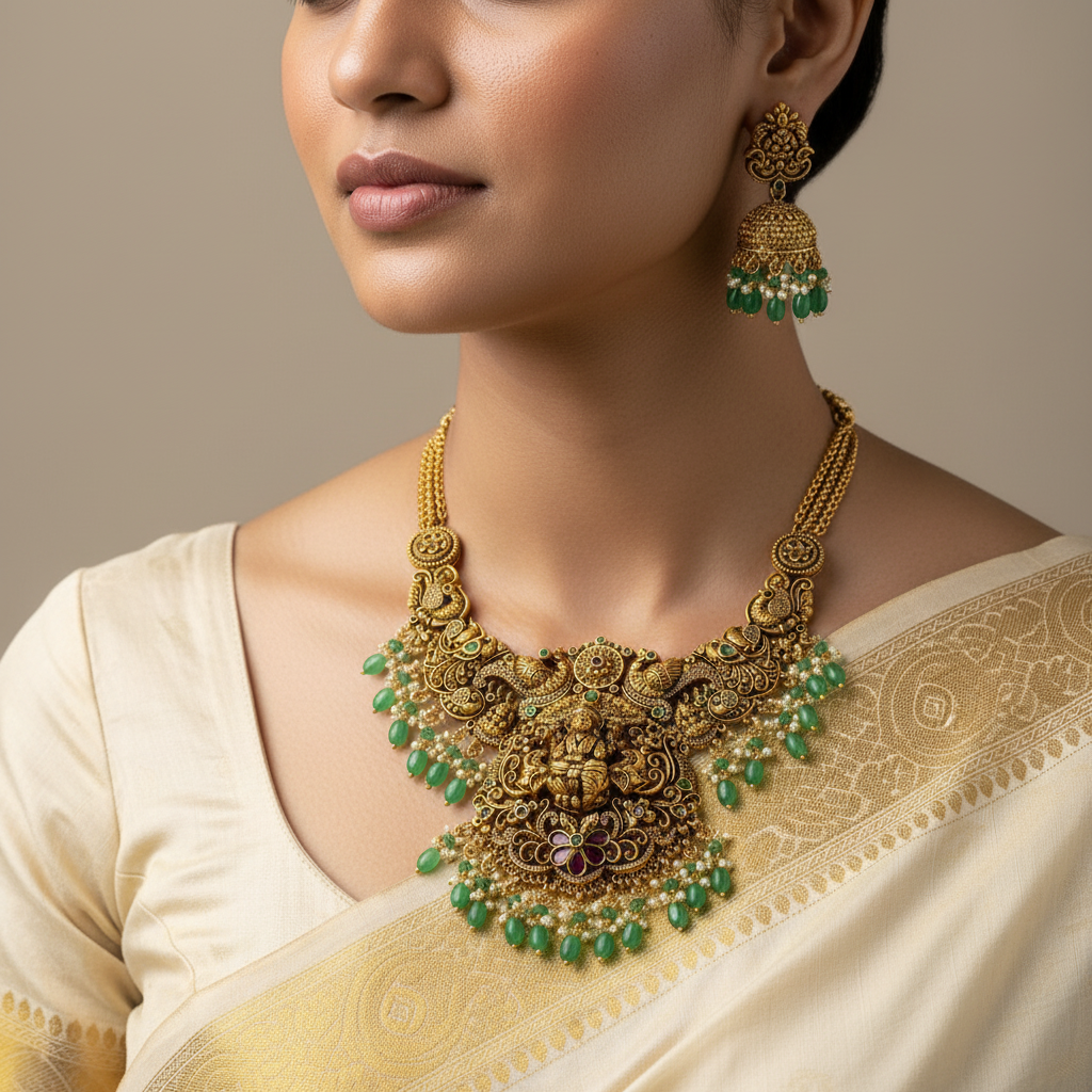 Darbar Jadau Kundan Necklace Set