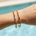 Ruby Edge Gold Bangle Set