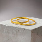 Lustre Line Gold Bangle Set