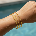 Twist Glow Gold Bangle Set