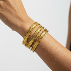 ✨ "Ratna Pankhi" 18K Gold Bangle Set ✨