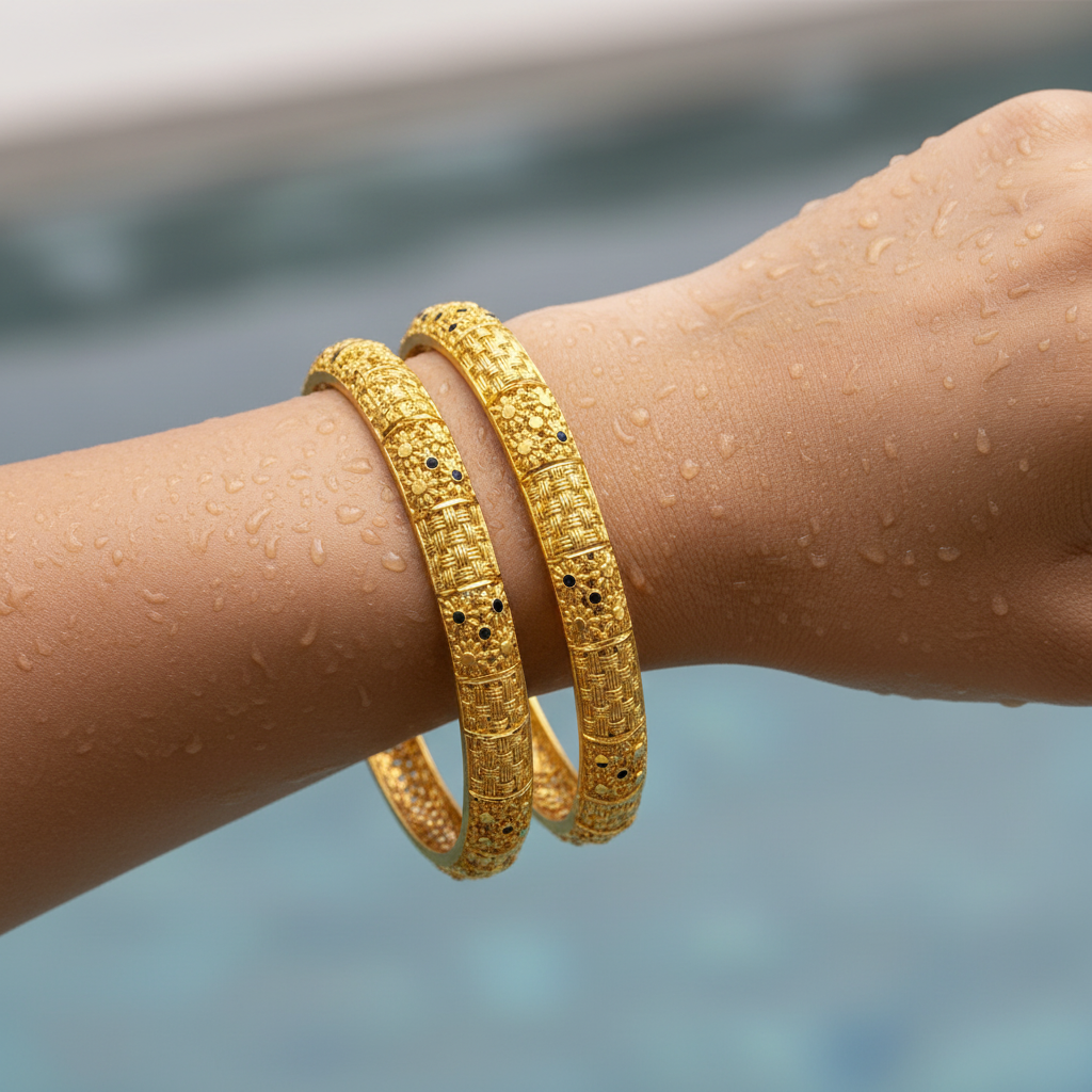 Royal Filigree Gold Bangle Set