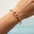 Celeste Halo Rose Gold Kada Bracelet