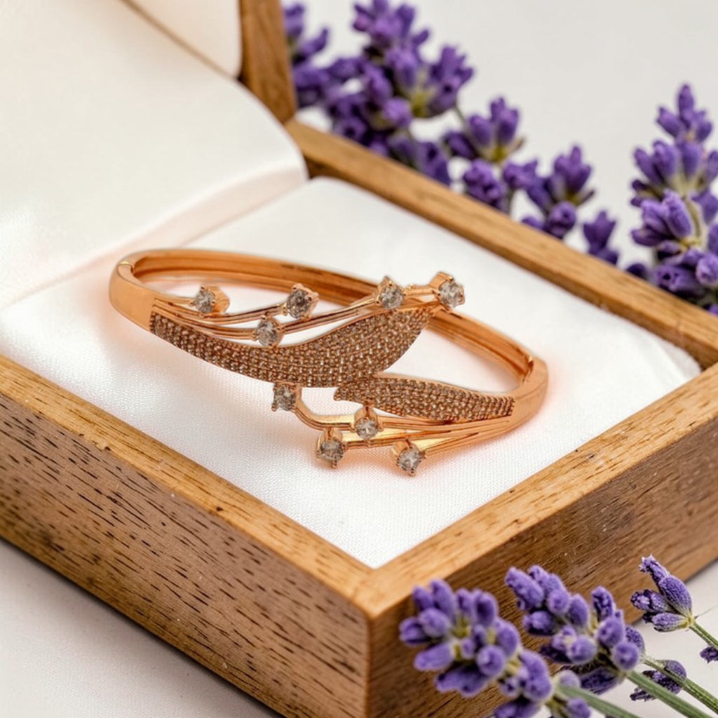 Luna Spark Rose Gold Kada Bracelet