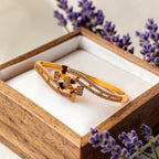 Aurora Bloom Rose Gold Kada Bracelet