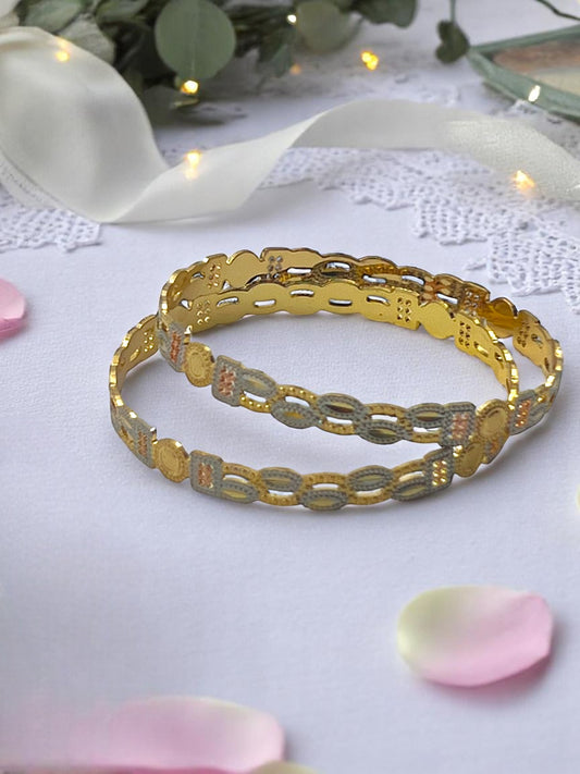🩵 "Triveni Sangam" Bangle Set 🩵