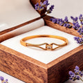 Luna Curve Rose Gold Kada Bracelet