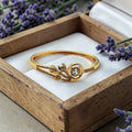 Leaf Swirl Rose Gold Kada Bracelet