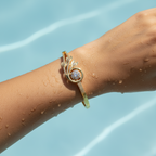 Leaf Swirl Rose Gold Kada Bracelet