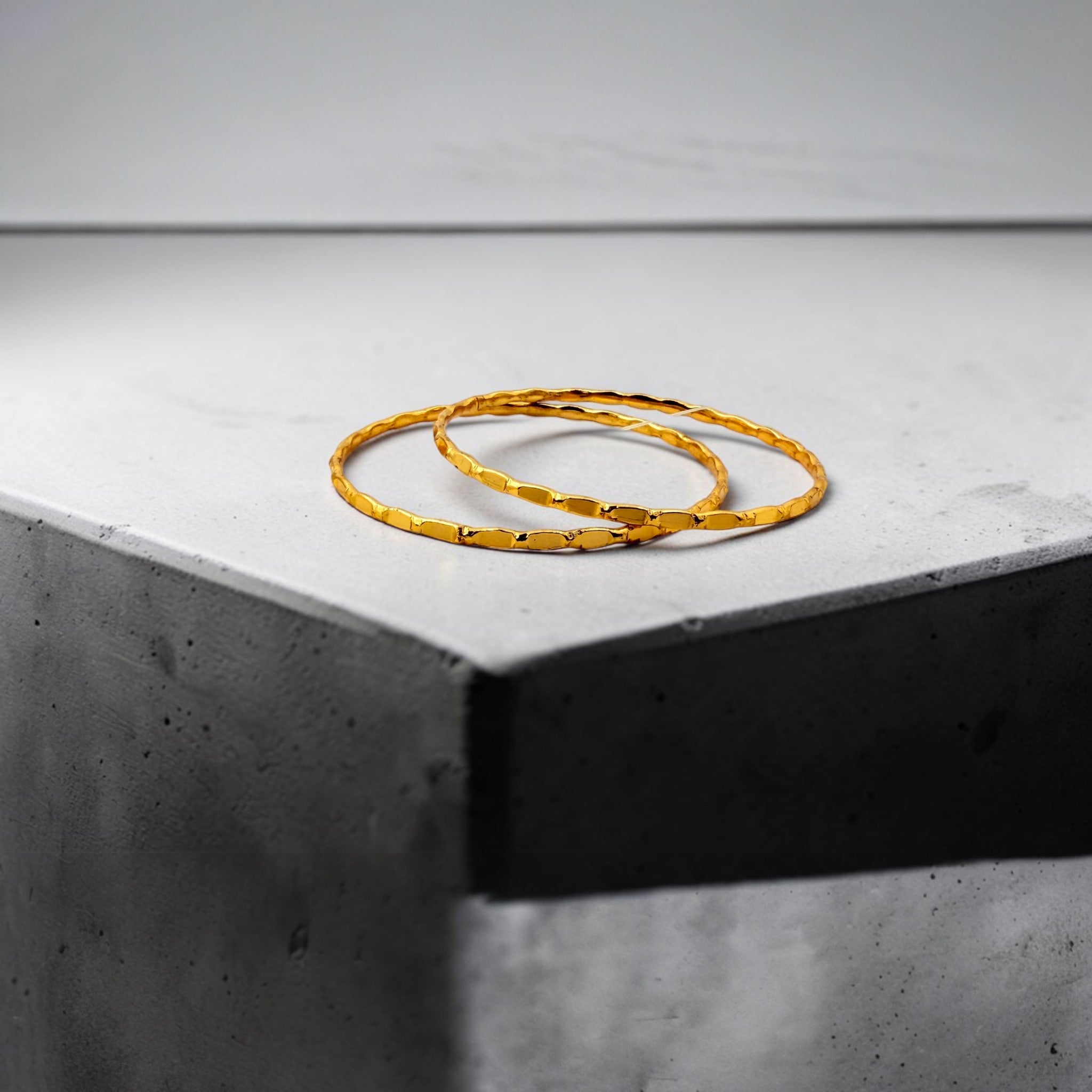 18K Gold Plated Simple Bangles (A)