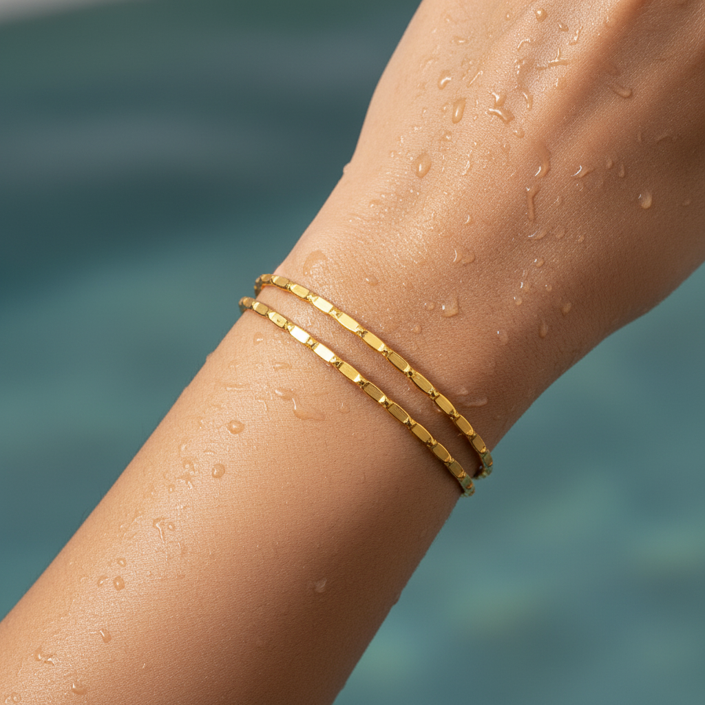 18K Gold Plated Simple Bangles (A)