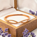 Beaded Curve Crystal Kada Bracelet