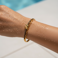 Rose Gold Swan Crystal Kada Bracelet
