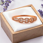 Triple Halo Crystal Kada Bracelet