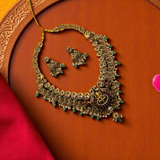 🪷 "Lakshmi Vaibhavam" Necklace Set 🪷