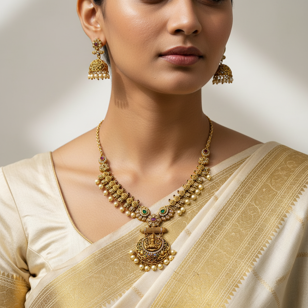 💚✨ "Parijat" Necklace Set