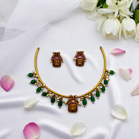 💚✨ "Harit Prabha" Necklace Set