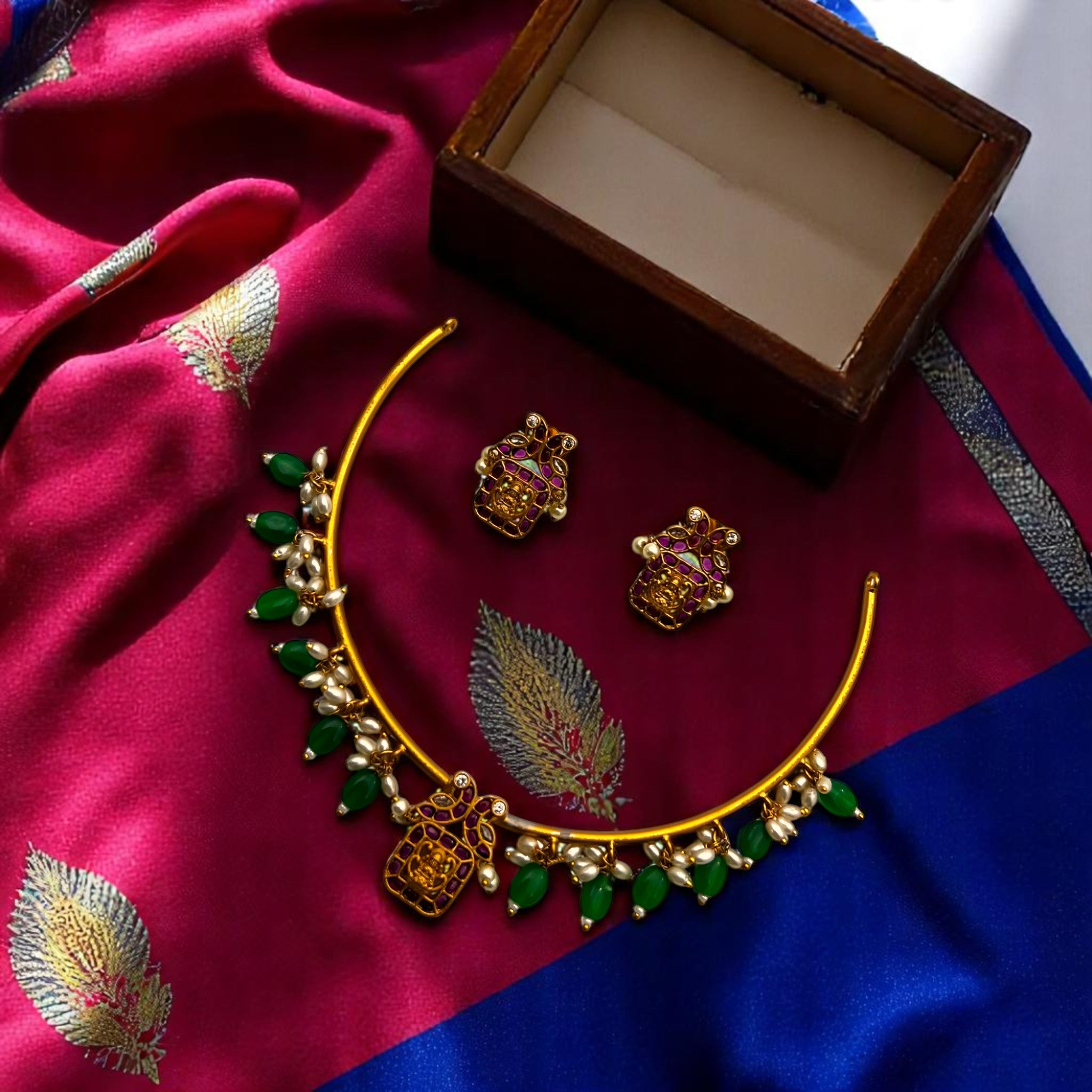 💚✨ "Harit Prabha" Necklace Set