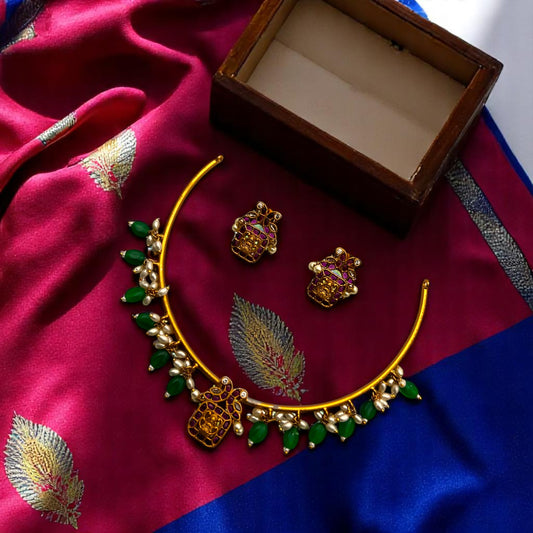 💚✨ "Harit Prabha" Necklace Set