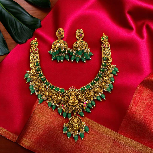 💎💖 "Pushpa Raagini" Necklace Set 💚⚪